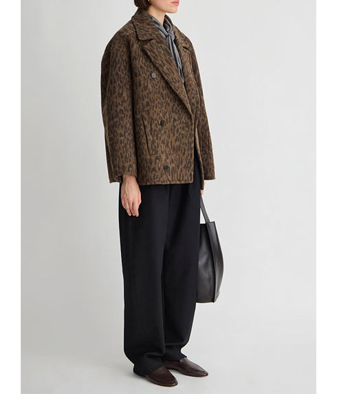 Downtown Peacoat - Leopard