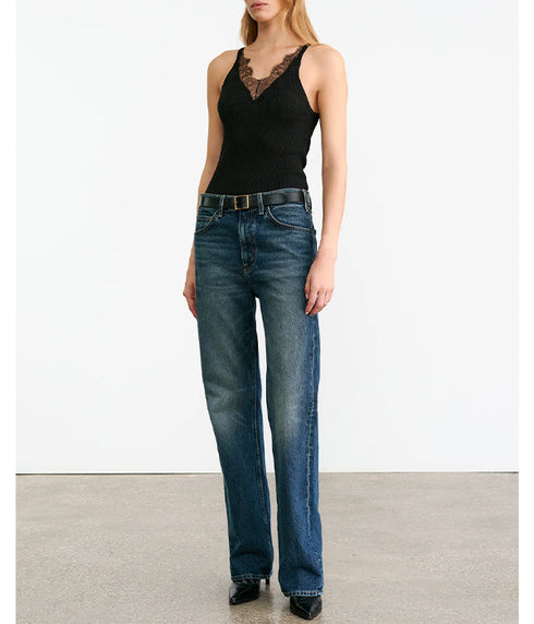 Aronia Silk Tank - Black