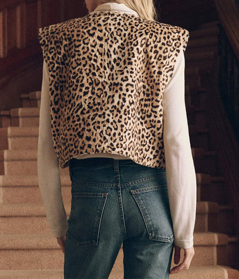 The Boxy Vest - Vintage Leopard