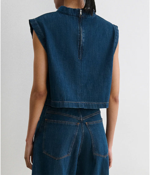 Bacchus Top - Denim Indigo