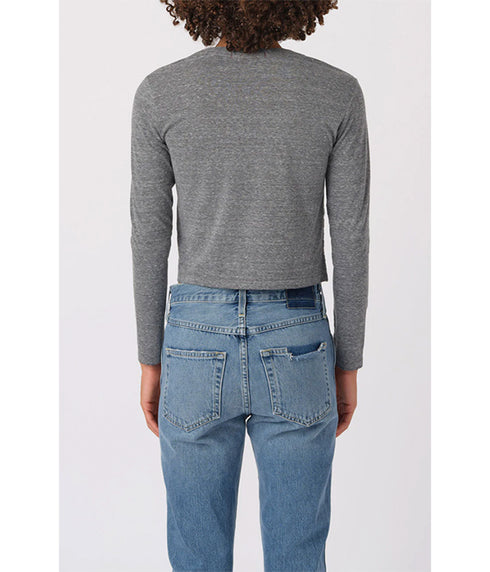 Long Sleeve Babe Tee - Heather Grey