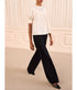 Una Short Sleeve Cotton Top - Pearled Ivory