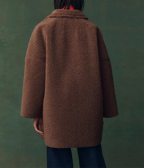 The Plush Car Coat - Chocolate