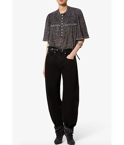 Douna Top - Black/Ecru