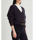 Softest Silk Cashmere V-Neck Sweater - Leo Floral Midnight