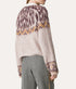 Jacquard Cardigan In Baby Alpaca Wool - Blush