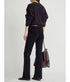 Charle Flare Corduroy Trousers - Navy