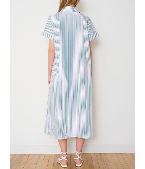 The Darla Dress - Green Stripe