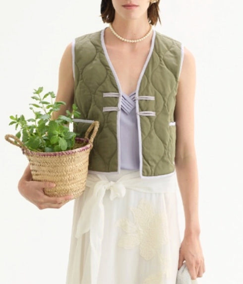 Rainproof Short Twill Peacoat - Khaki