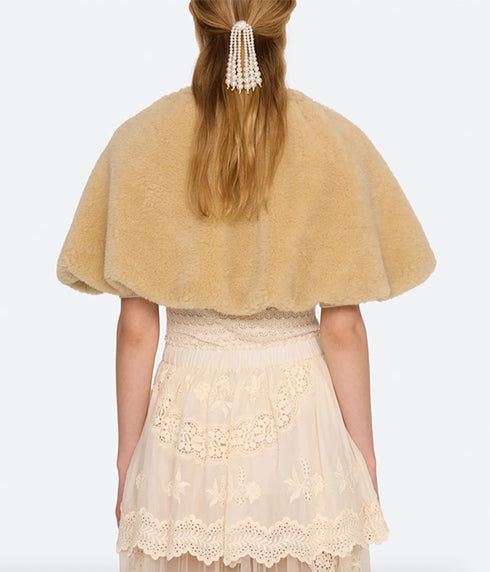 Michaela Wool Cape - Camel