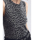 Nessa Sweater Tank - Pebble Grey Heather/Black Cheetah