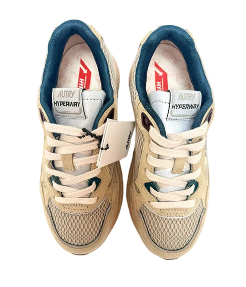 Hyperway Sneakers - Suede Mesh Ecru
