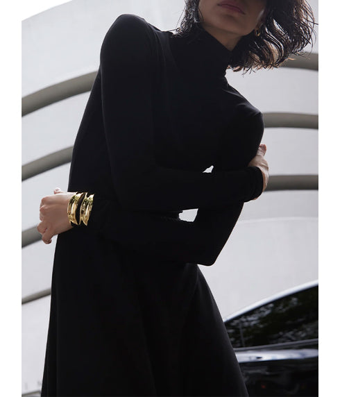 The Turtleneck Dress - Black