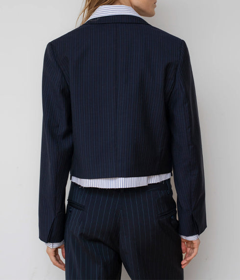 The Bar Blazer - Navy Pinstripe