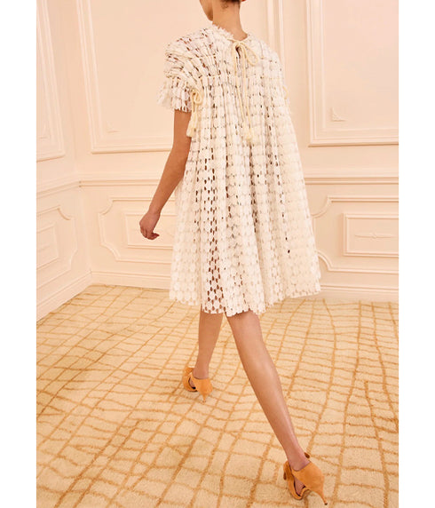 Layla Lace Mini Dress - Chalk