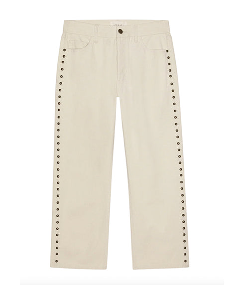 The Studded Wayne Jeans - Cream