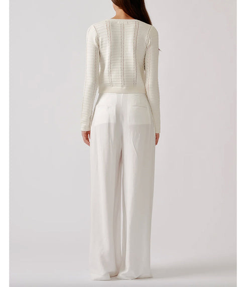 Charlotte Slim Cashmere Cardigan - Gardenia