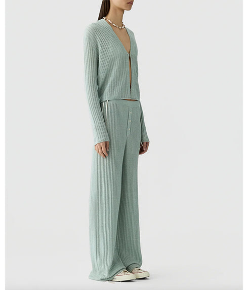 Rib Stealth Cardigan - Sage Brush
