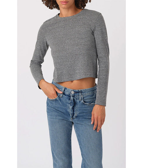 Long Sleeve Babe Tee - Heather Grey