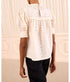 Una Short Sleeve Cotton Top - Pearled Ivory