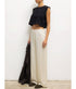 Barb Wide Leg Satin Pants - Creme