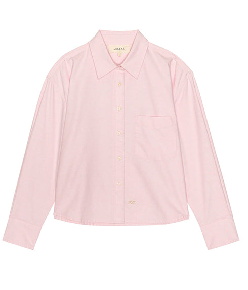 The Cropped Oxford Shirt - Soft Pink