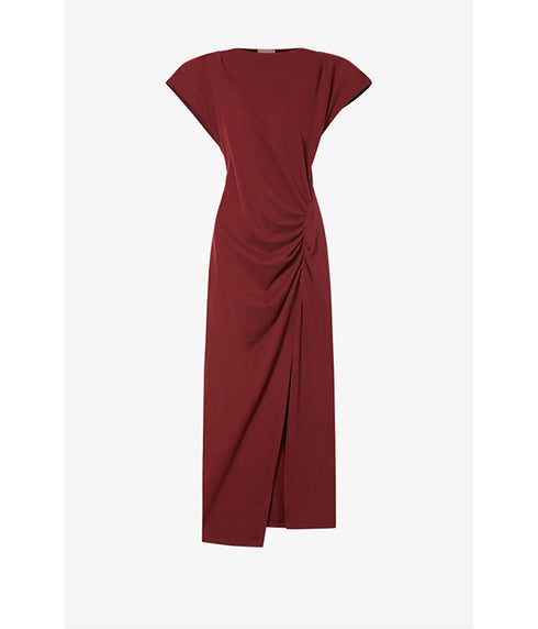 Nadela Dress - Dark Burgundy