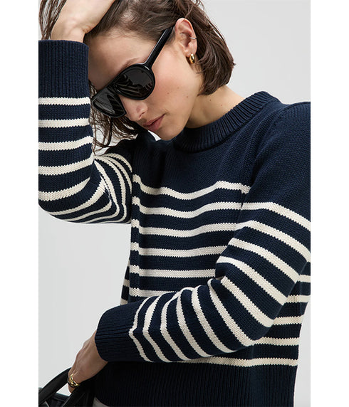 The Favorite Crew - Navy & White Stripe