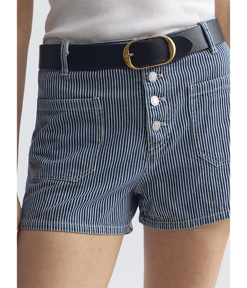 Harley Striped Shorts - Indigo Stripe Rinse
