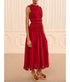 Etta Sleeveless Silk Dress - Cerise