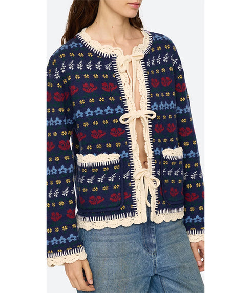 Preston Tie Front Cardigan - Multi