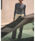 The Refined Ribbed Crew - Heather Smoke