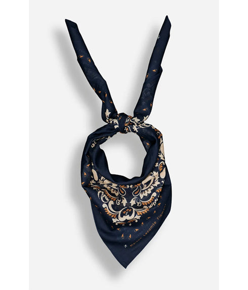 Bandana Flowers Cotton - Navy