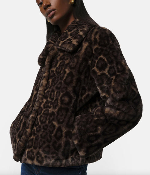 Elis Coat - Dark Leopard