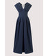 In Full Bloom Dress - Navy Cotton Taffeta