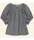 June Top - Noir La Maddalena Gingham