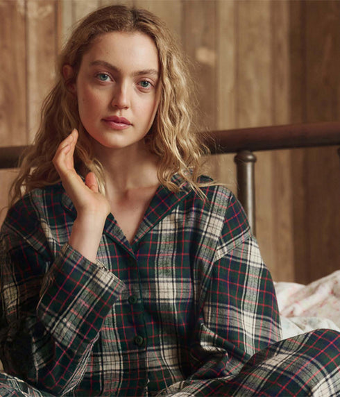 The Flannel Pajama Shirt - Pine Lodge Plaid