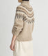 Fairisle Mock Neck Sweater - Oatmeal