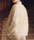 The Fuzzy Bomber Sweater - Cream