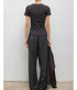 Pointelle Slim Fit Tee - Hickory Melange