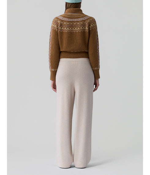 The Cloud Chalet Cardigan - Almond Combo