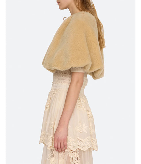 Michaela Wool Cape - Camel