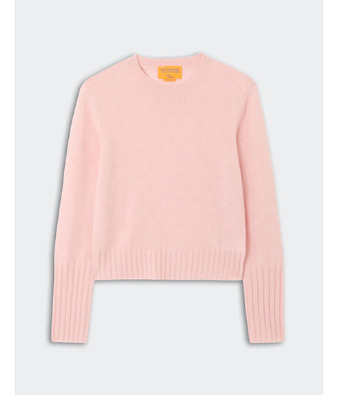 Compass Shrunken Crew -Powder Pink