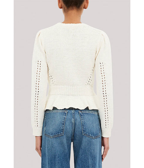 Aurelie Peplum Pullover - Cowrie