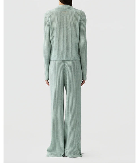 Rib Stealth Cardigan - Sage Brush