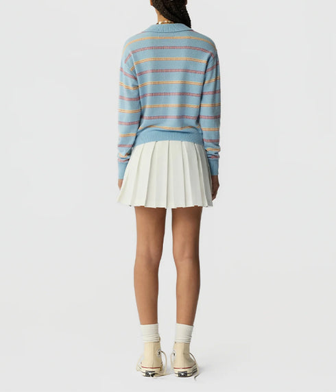 Collegiate Stripe Polo - Clear Sky Combo