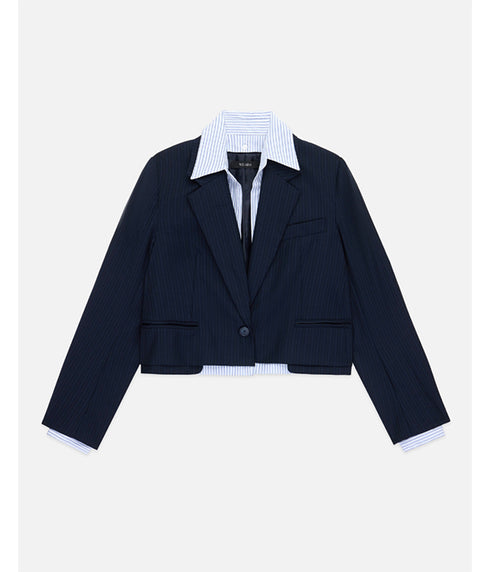 The Bar Blazer - Navy Pinstripe