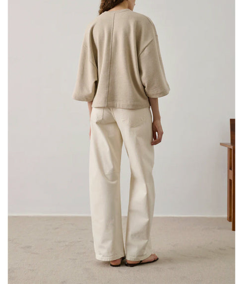 Iksan Sweatshirt - Beige Chiné