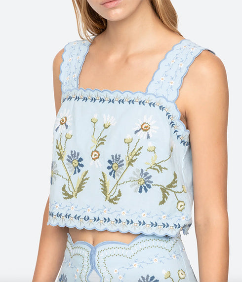 Audra Tank Top - Baby Blue