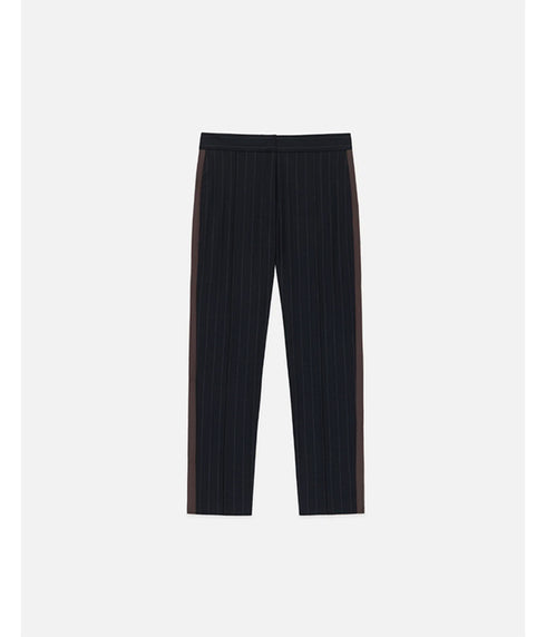 The Windsor Trouser - Midnight Pinstripe